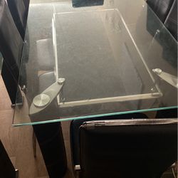 Glass Kitchen Table Set