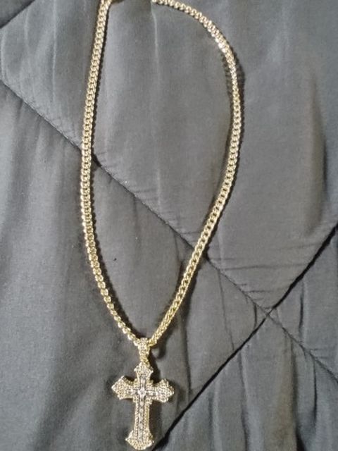 Gold Plated Necklace With Cross