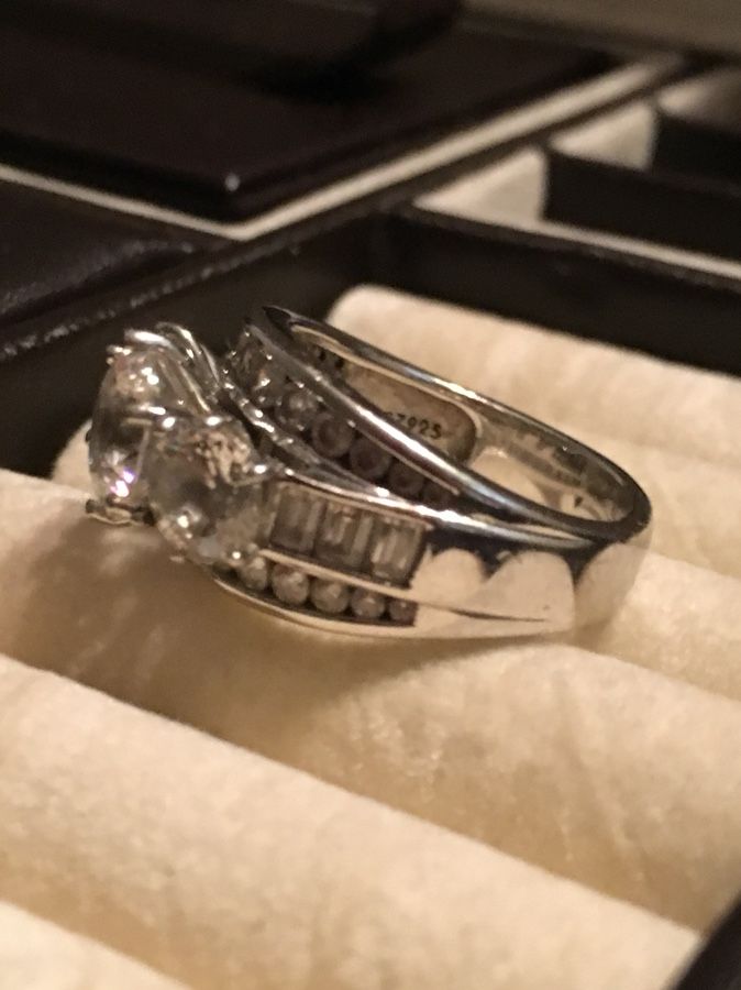 Diamonique and pure sterling silver