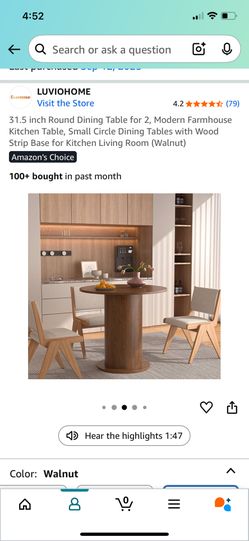 Round Wood Dining Table For 2