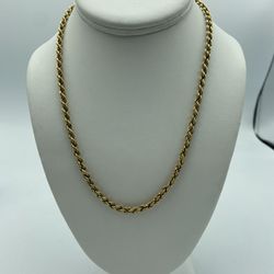 18kt Yellow Gold Rope Chain 18.5”
