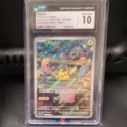 2023 Scarlet And Violet 151 Pikachu Sir Holo CGC 10