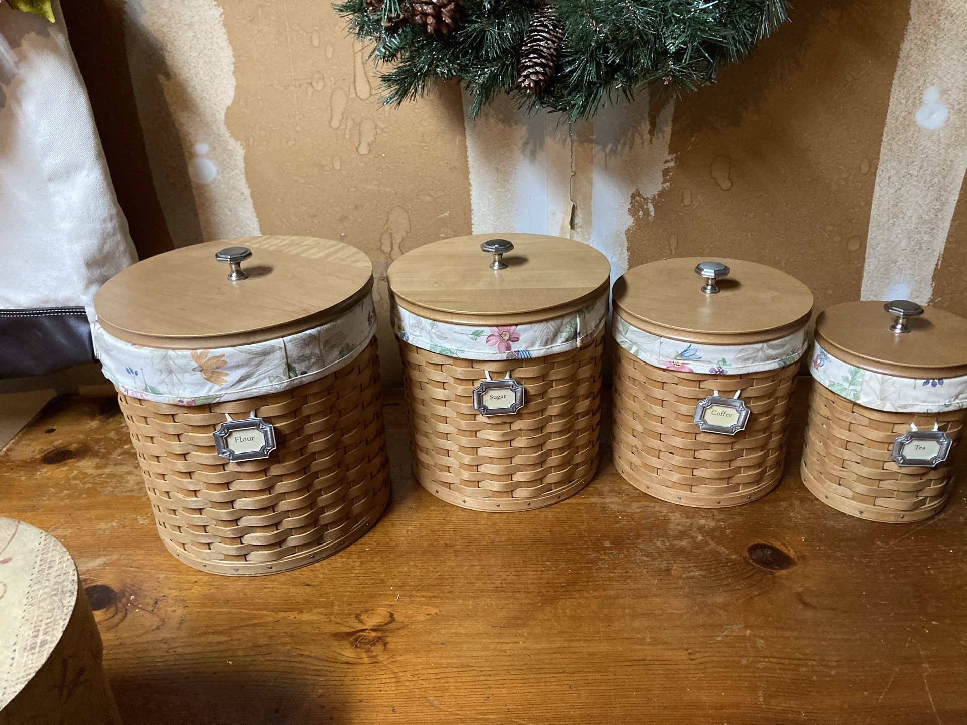 Longaberger Basket Canister Set