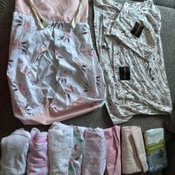 2 car seat covers / brand new swaddles 