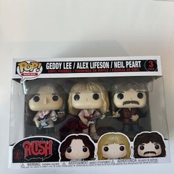 Funko Pop! Rocks Rush 3-Pack – Geddy Lee, Alex Lifeson, Neil Peart 