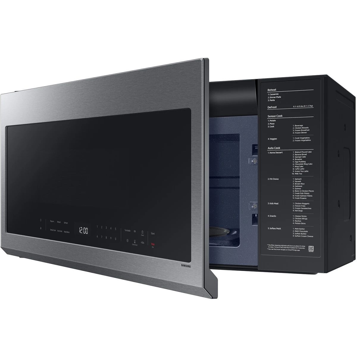 Samsung 30 In. Smart Over-the-Range Microwave, 2.1 cu.ft. Capacity, ME21DG6300SR