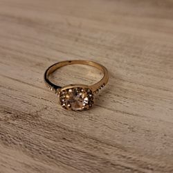 Rose or Gold  gold filled 2pc engagement ring sz 9, 10
