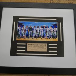 500 Home Run Club Autographed and Inscriptions, Lithograph (11 signatures) W COA. COLLECTIBLE. HANK AARON,-755, WILLIE MAYS-660, FRANK ROBINSON- 586, 