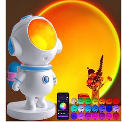 Brand new Astronaut Sunset Lamp Projector - 720° Magnetic Rotating RGB LED Night Light, 16M Colors Smart APP Control, Aesthetic Room Decor