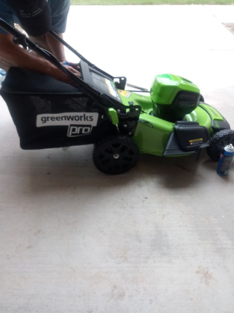 Brand new top-of-the-line Greenworks electric lawn mower
