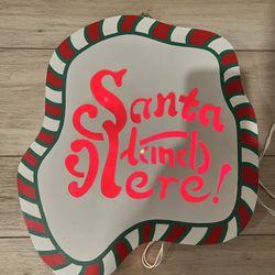Rare Santa Runway Light Set with Illuminated “Santa Land Here” Sign - Used, Good Condition