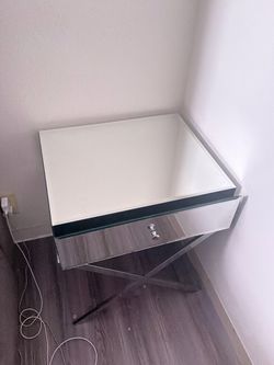 Silver nightstand