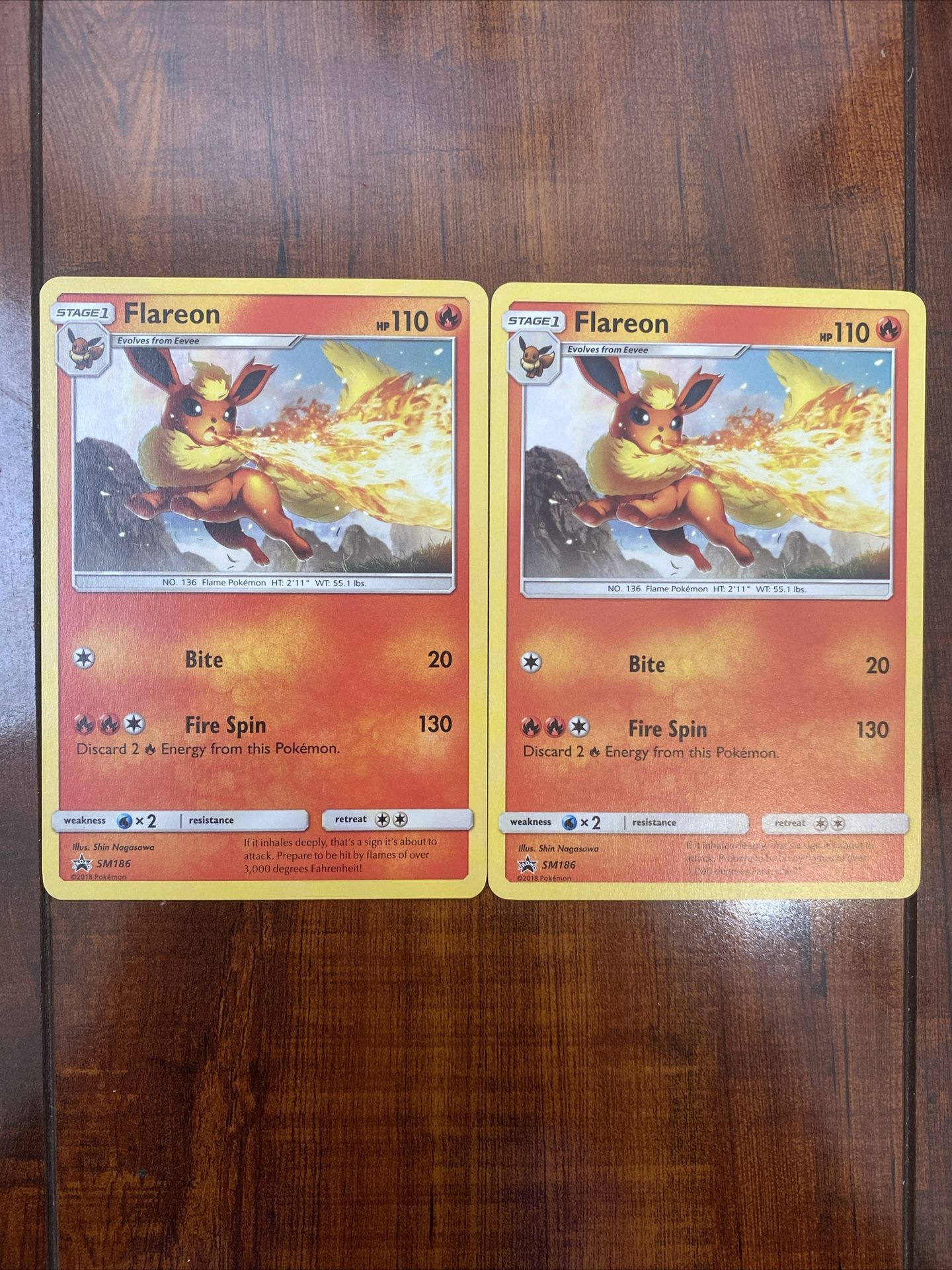 Flareon SM186 Black Star Non-Holo Promo Let's Play, Eevee! Lot of 2 NM/M 🔥