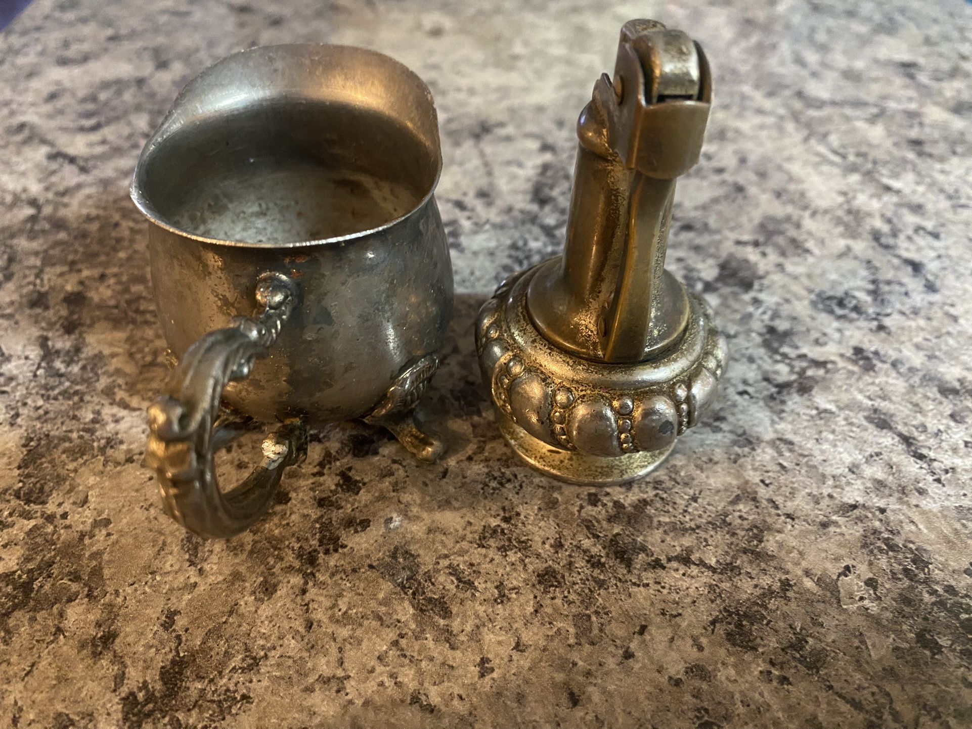 Vontage lghter And Slver cup