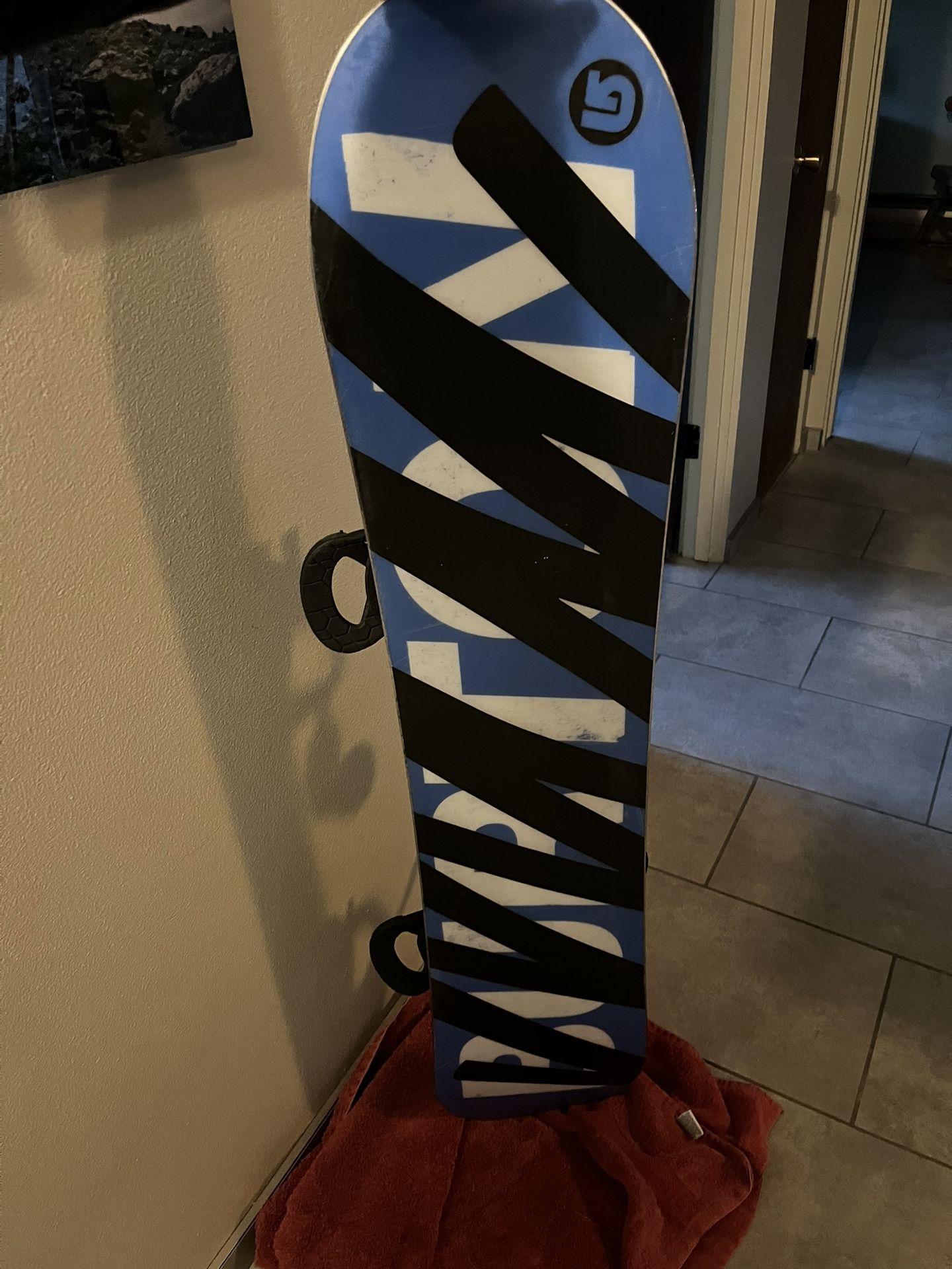 Burton Superhero Snowboard And Burton Mission Bindings