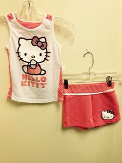 Girls Hello Kitty top & shorts set sz 6/6x