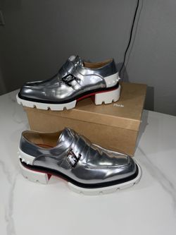 Christian Louboutin Our Georges Silver Loafers EU 43 Men's