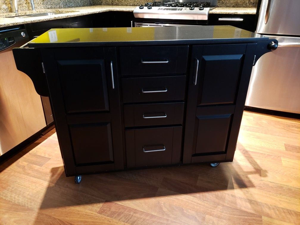 Black Granite Top Kitchen Island