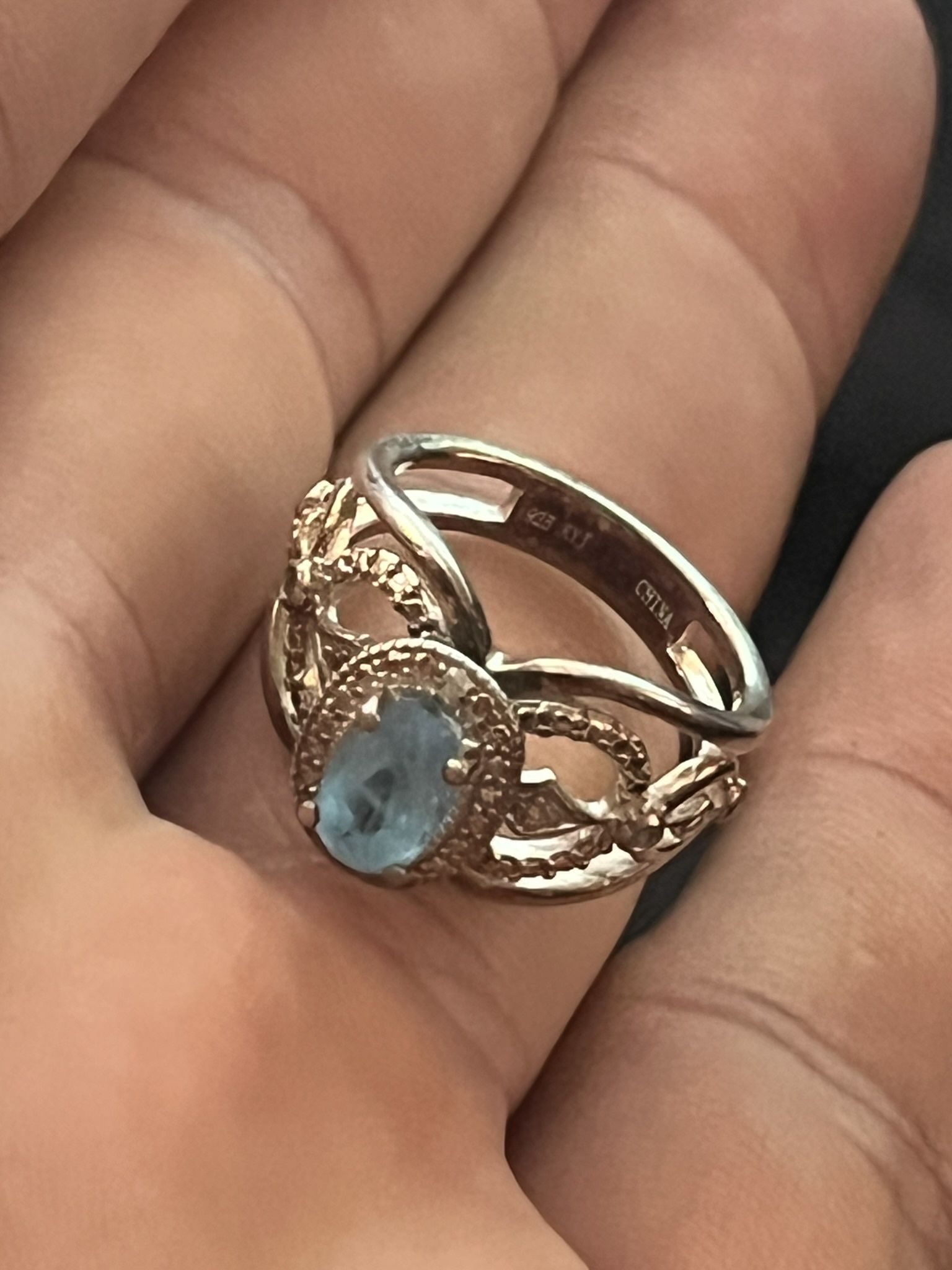 JTV Fine Jewelry Blue Stone Ring