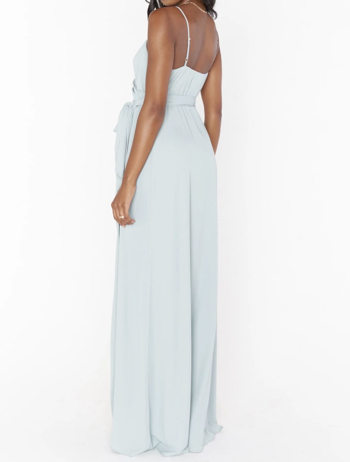 bridesmaid dresses like show me your mumu Abigail Maxi Dress, in Black Luxe Satin, Size: Small | Show Me Your Mumu main image 0