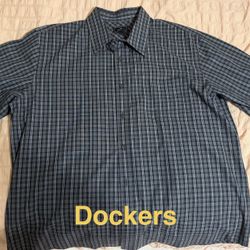 Men’s Dockers, Ralph Lauren And Tommy Hilfiger Long Sleeve Dress Shirts 