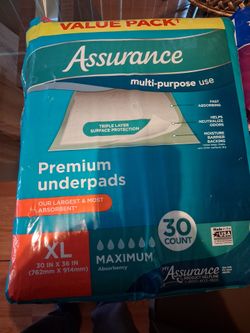 Assurance Premium Underpads XL 30 Count