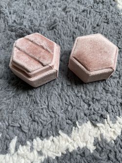 Pink Velvet Wedding Ring Box