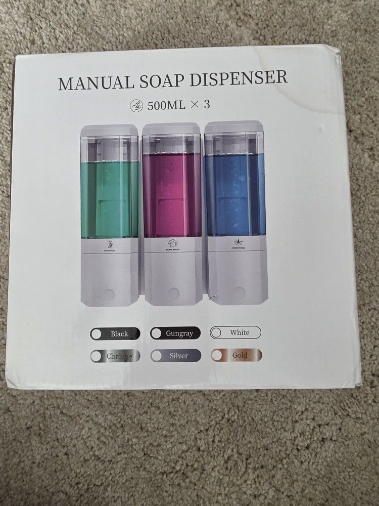 3 Compartment Soap Dispenser GOLD