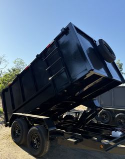 New 8x4x12 Scissor Lift Hydraulic Dump Trailer