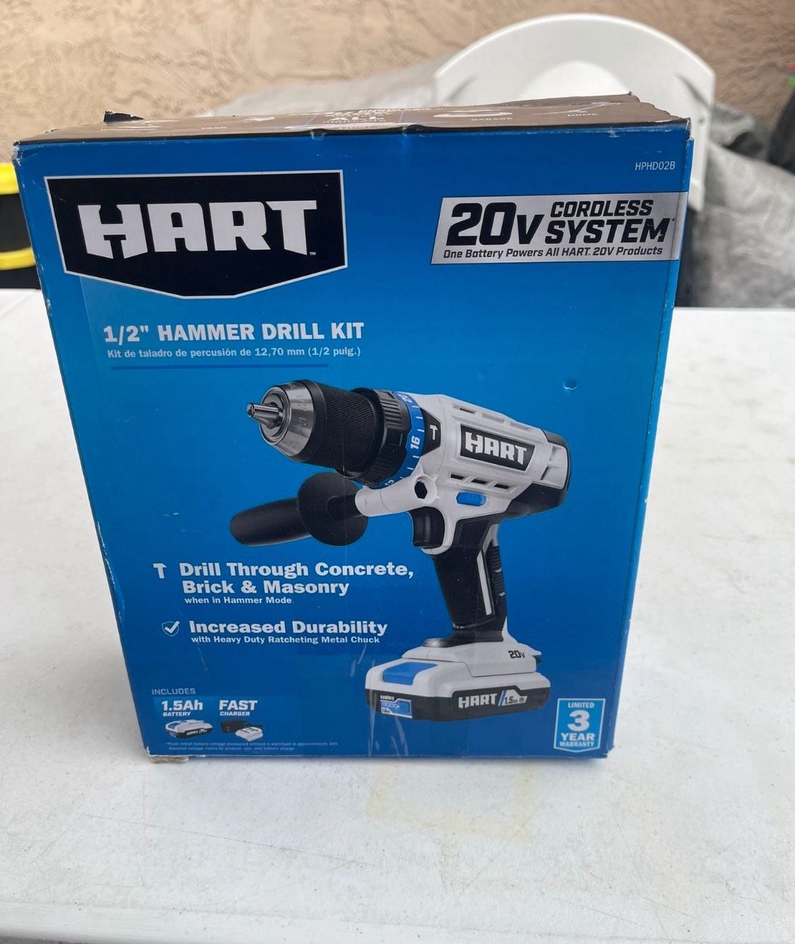 HART 20-Volt 1/2-inch Cordless Hammer Drill Kit, Gen2