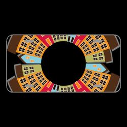 License Plate Novelty Car Front Cityscape City Town Row Houses