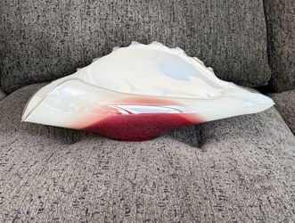 Large Seashell Tabletop Blown Art Glass