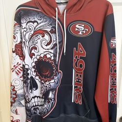 49ers Skull Hoodie XL $35