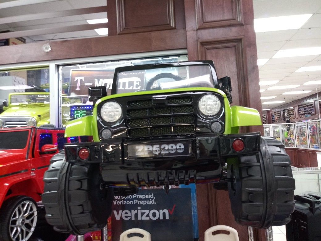 Lime Green Ride On Jeep