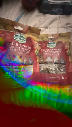 2pack of rabbit / Guinea pig /chinchillas etc treats apple and banana