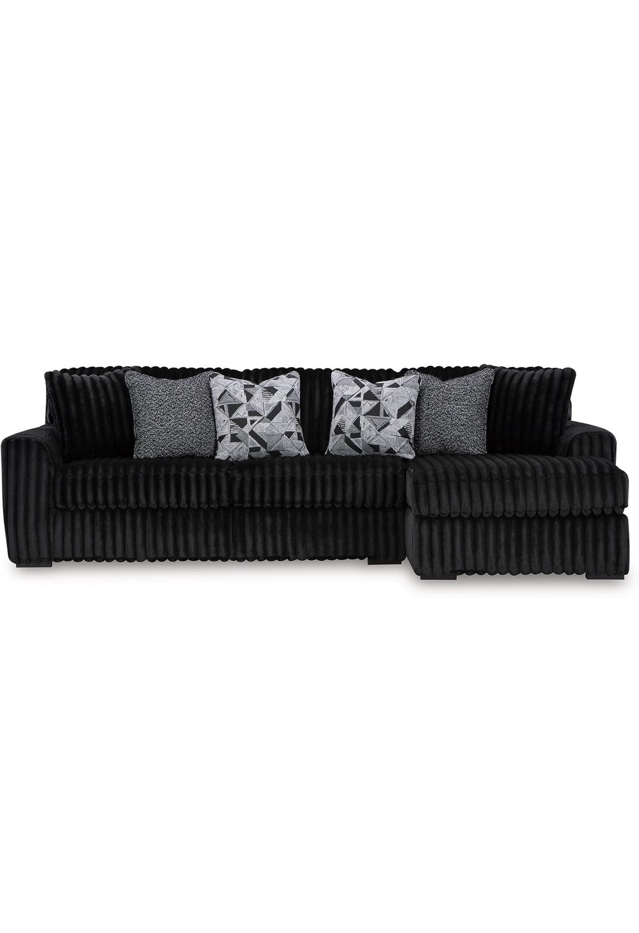 Midnight-Madness L-Shaped 2-Piece Sectional Sofa *NEED GONE*