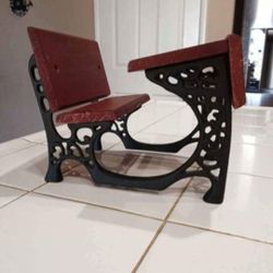 ANTIQUE AMERICAN GIRL DOLL - SAMANTHA’S SCHOOL DESK (RETIRED) - IRON AND WOOD