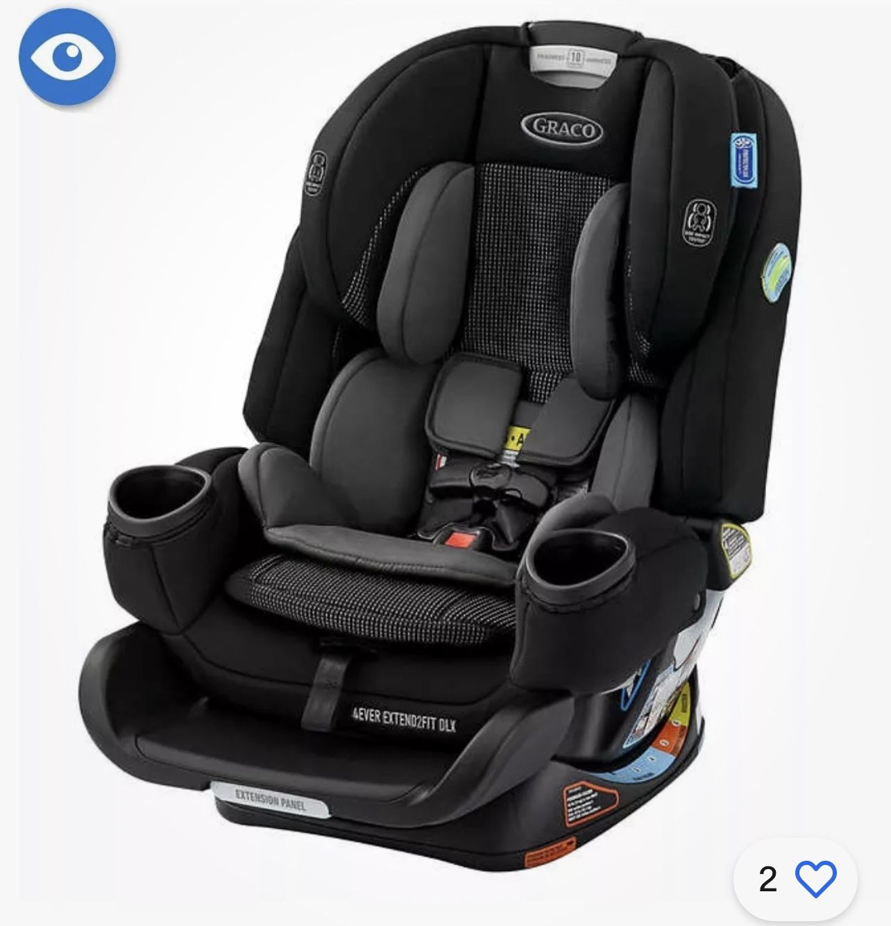 Graco 4Ever 4 in 1 Car Seat Featuring Trueshield Side Impact 