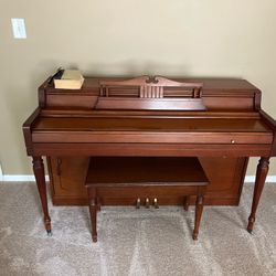 Wurlitzer piano and Storage Bench 