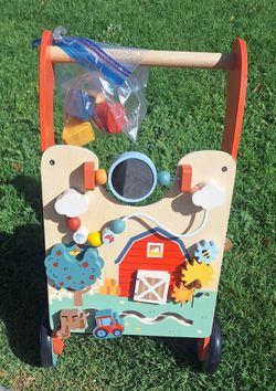 Wooden baby walker