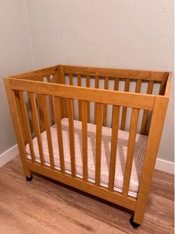 Babyletto Origami Mini Crib & Newton Mattress