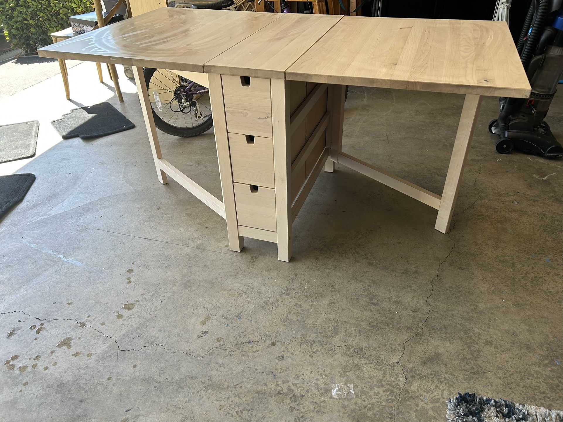 IKEA NORDEN Gateleg table, birch, 10 1/4/35/59 7/8x31 1/2 "