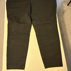 INC Black Petite Plus Size Skinny Leg Mid Rise Pull On Pants SZ 22WP, Color =Deep Black