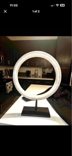 Solid white marble art piece