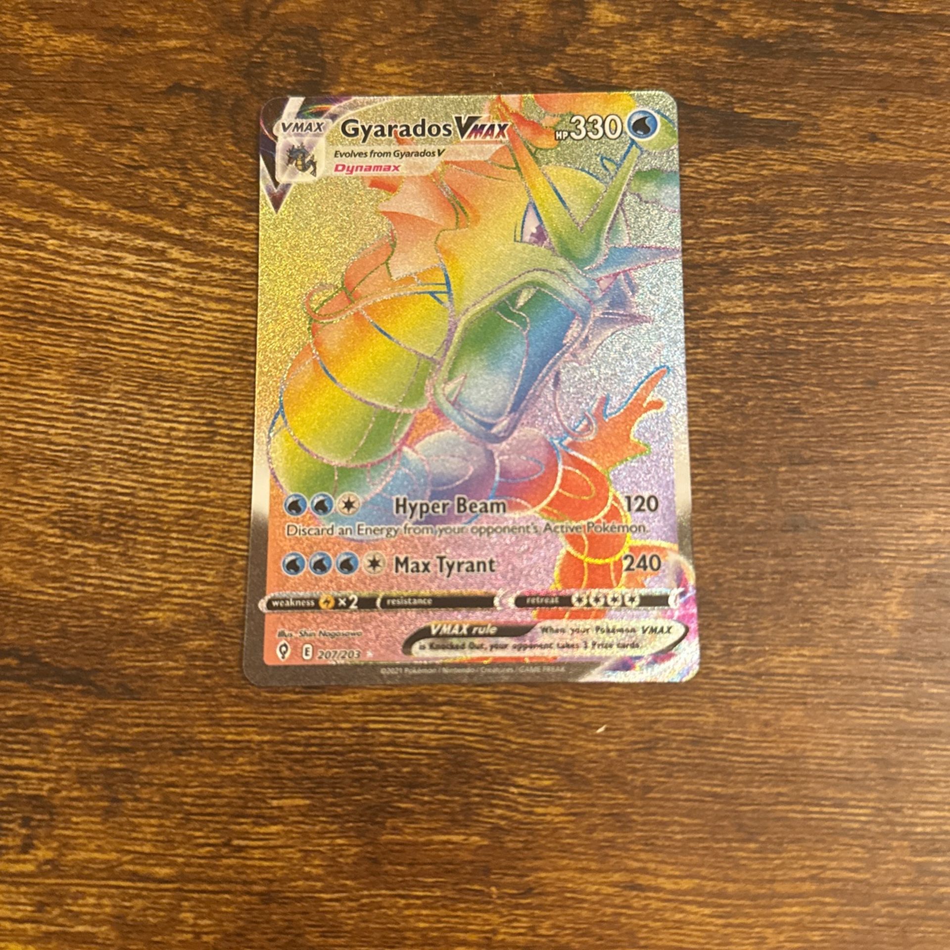 Gyarados vmax Rainbow Rare, 207/203, Evolving Skies