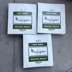 Lot of 3 1984 Boeing 737-300 Flight Crew Operations Manual Vol 1& 2 & 3