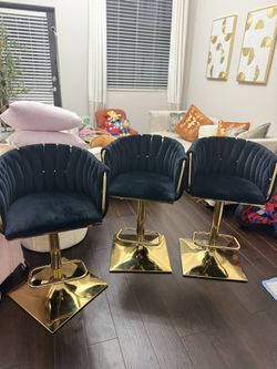 Black Velvet Bar Stools 