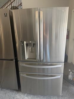 36” LG REFRIGERATOR FRENCH DOOR WORKING CLEAN TESTING WARRANTY 4 MONTHS FRIDGE NEVERA  HELADERA  REFRIGERADOR DELIVERY