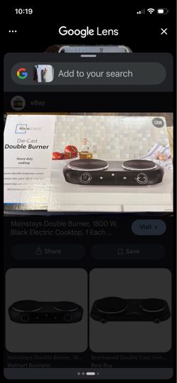 Black electric cooktop