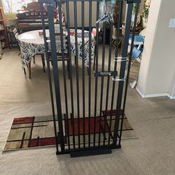 Baby/Dog/Cat Doorway Gate Metal Black Zety Home